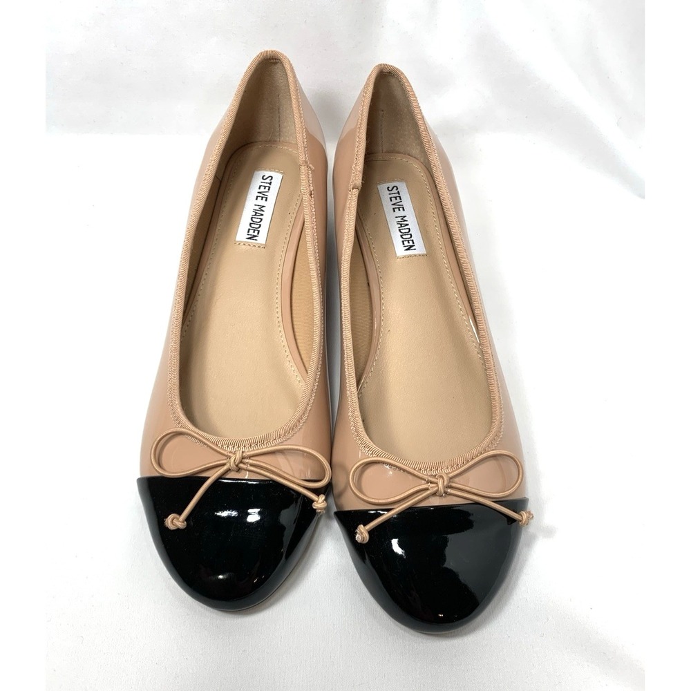 Steve Madden Ballet Pump Shoes Womens 9.5 Pink Cap Toe "Cherish" Low Block Heel‎ - Picture 2 of 9